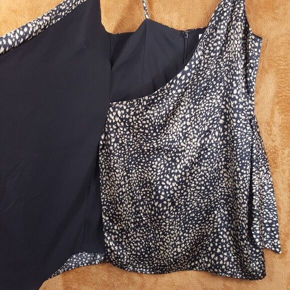 L'ACADEMIE Womens Dress Small Black Spotted Faux Wrap Mini Sundress ARIANNA $158 - Picture 10 of 12